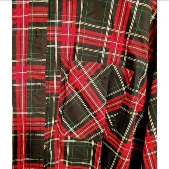 Women's Plaid Button Up Top by Divided H & M Size Small EUC - Picture 9 of 10